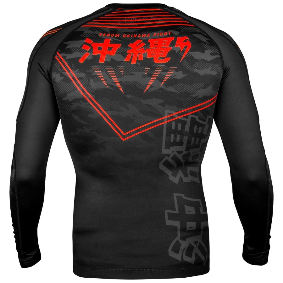 venum okinawa 2.0 rashguard - lange mouwen - zwartrood