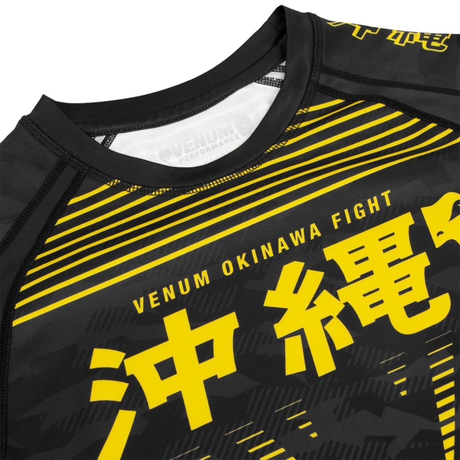 venum okinawa 2.0 rashguard - lange mouwen - zwartgeel