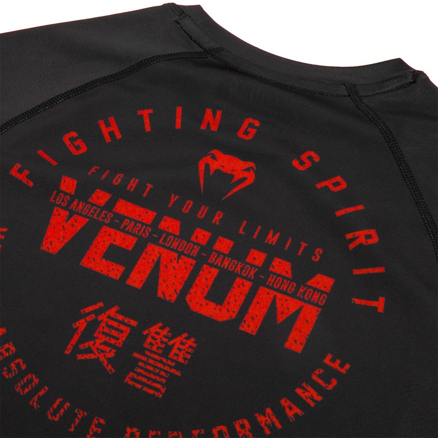 venum signature rashguard - lange mouwen - zwartrood