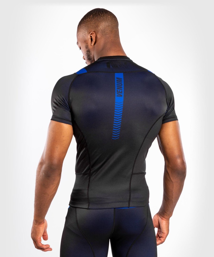 venum nogi 3.0 rashguard - korte mouwen - zwartblauw