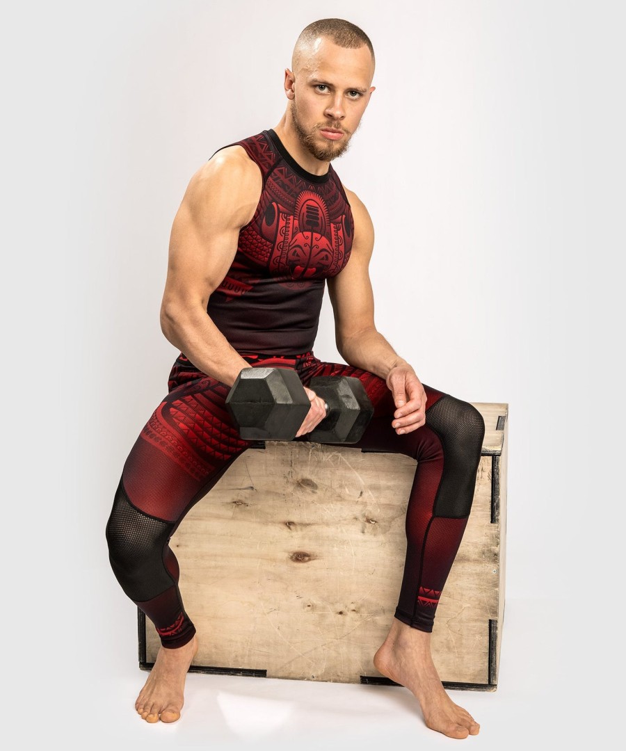 venum nakahi rashguard - mouwloos - zwartrood