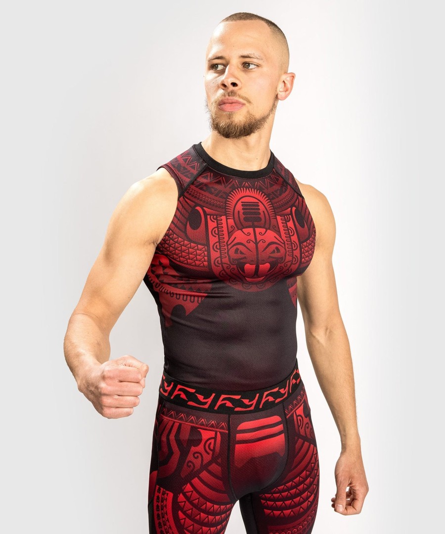 venum nakahi rashguard - mouwloos - zwartrood