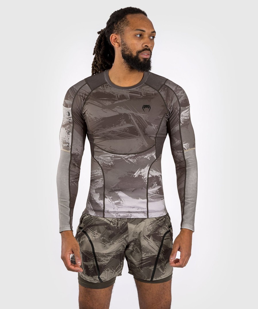 venum electron 3.0 rashguard met lange mouwen - zand