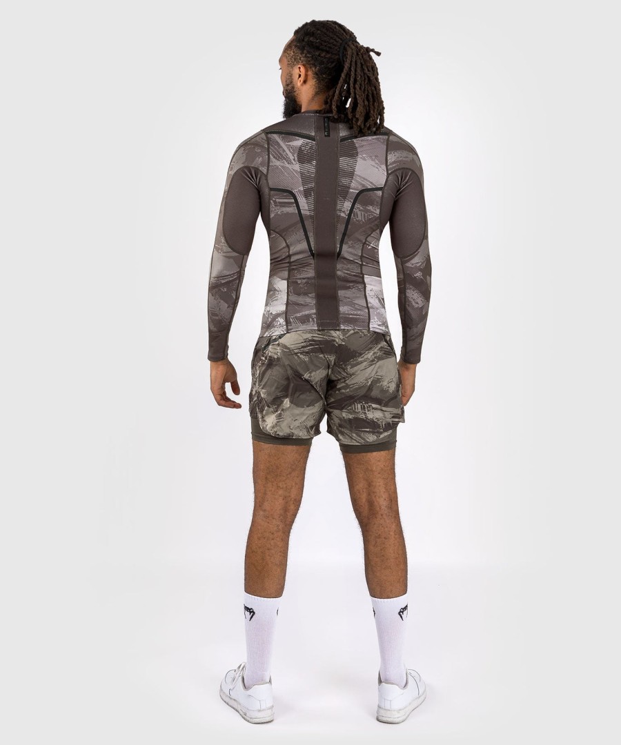 venum electron 3.0 rashguard met lange mouwen - zand