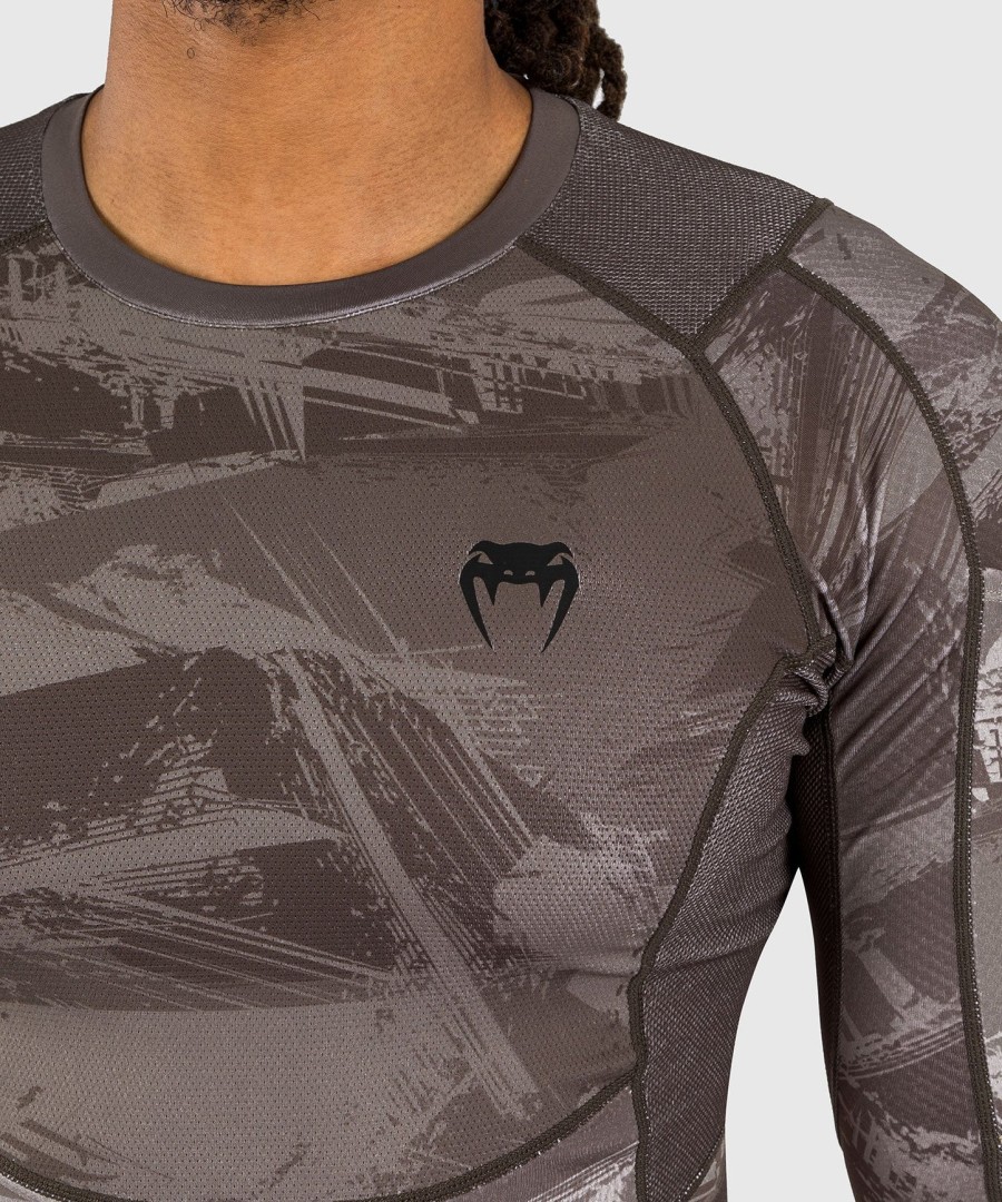 venum electron 3.0 rashguard met lange mouwen - zand