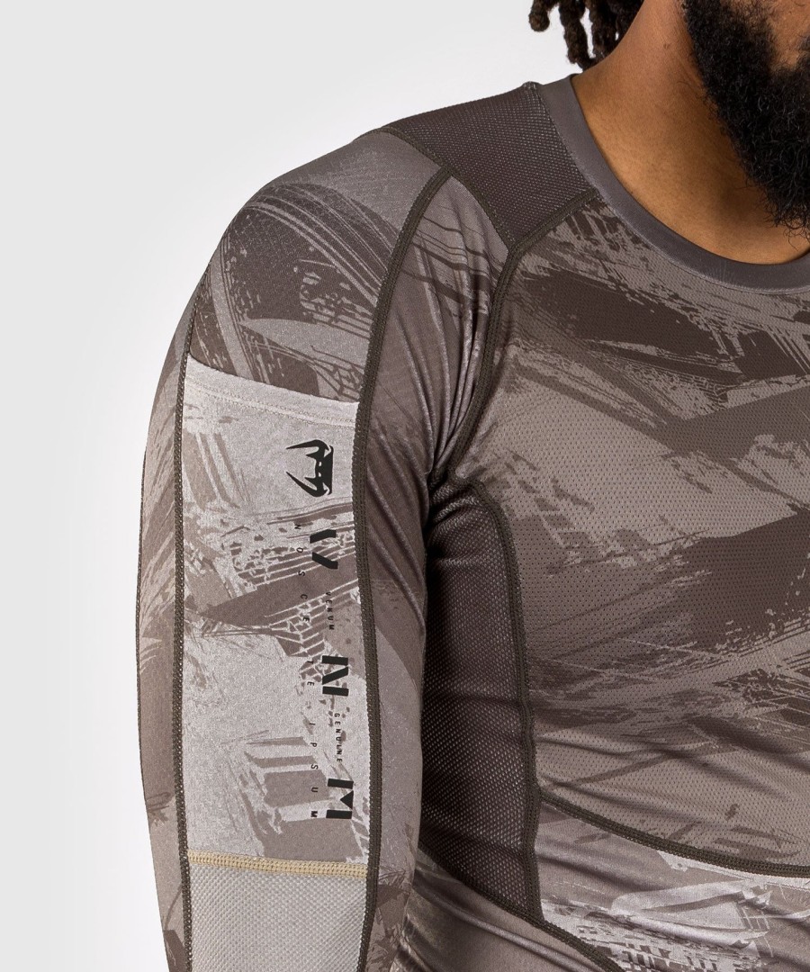 venum electron 3.0 rashguard met lange mouwen - zand
