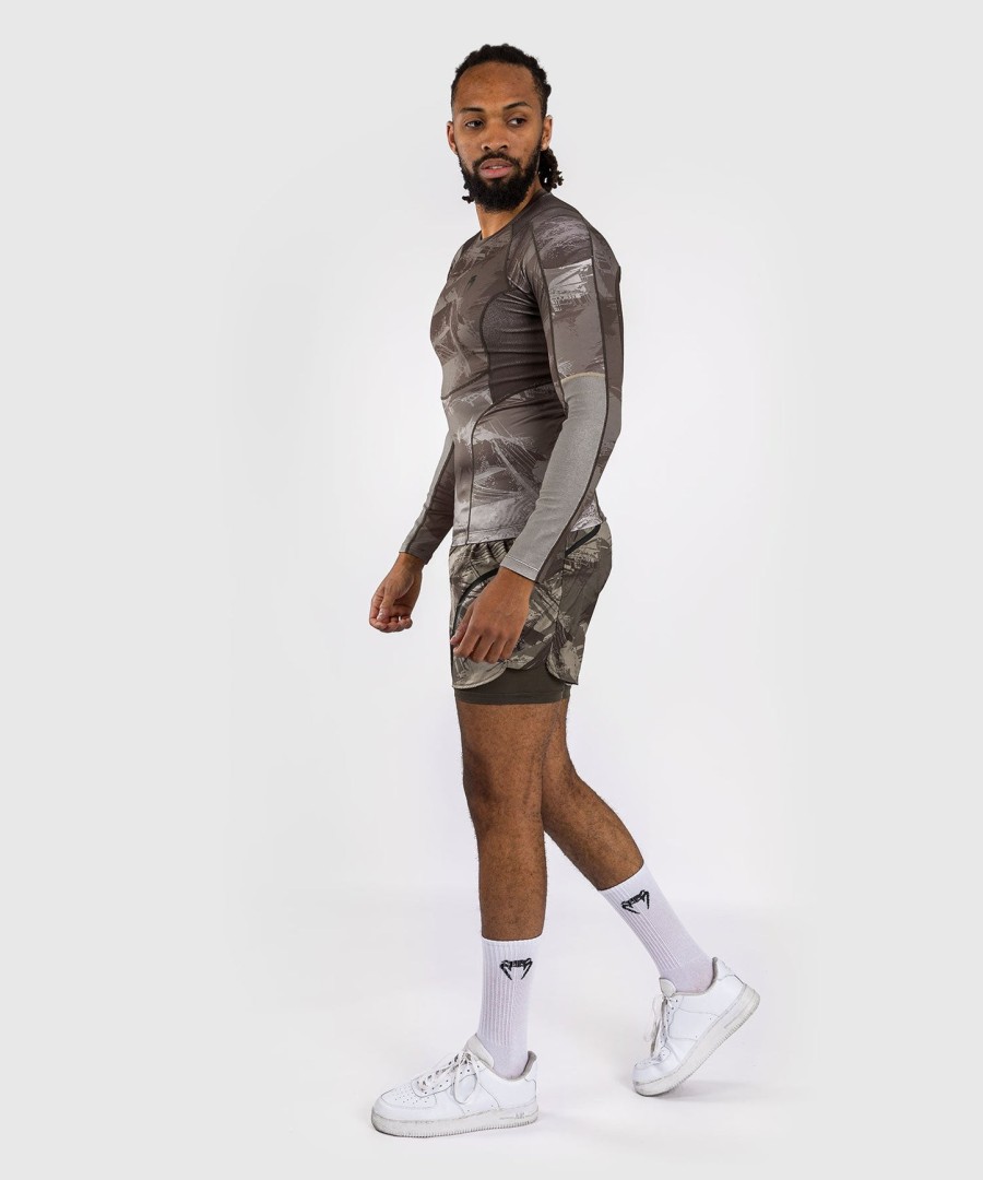 venum electron 3.0 rashguard met lange mouwen - zand
