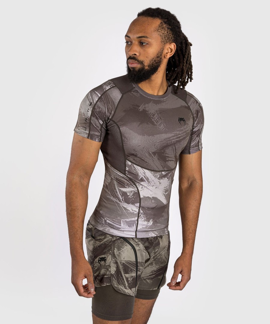 venum electron 3.0 rashguard met korte mouwen - zand