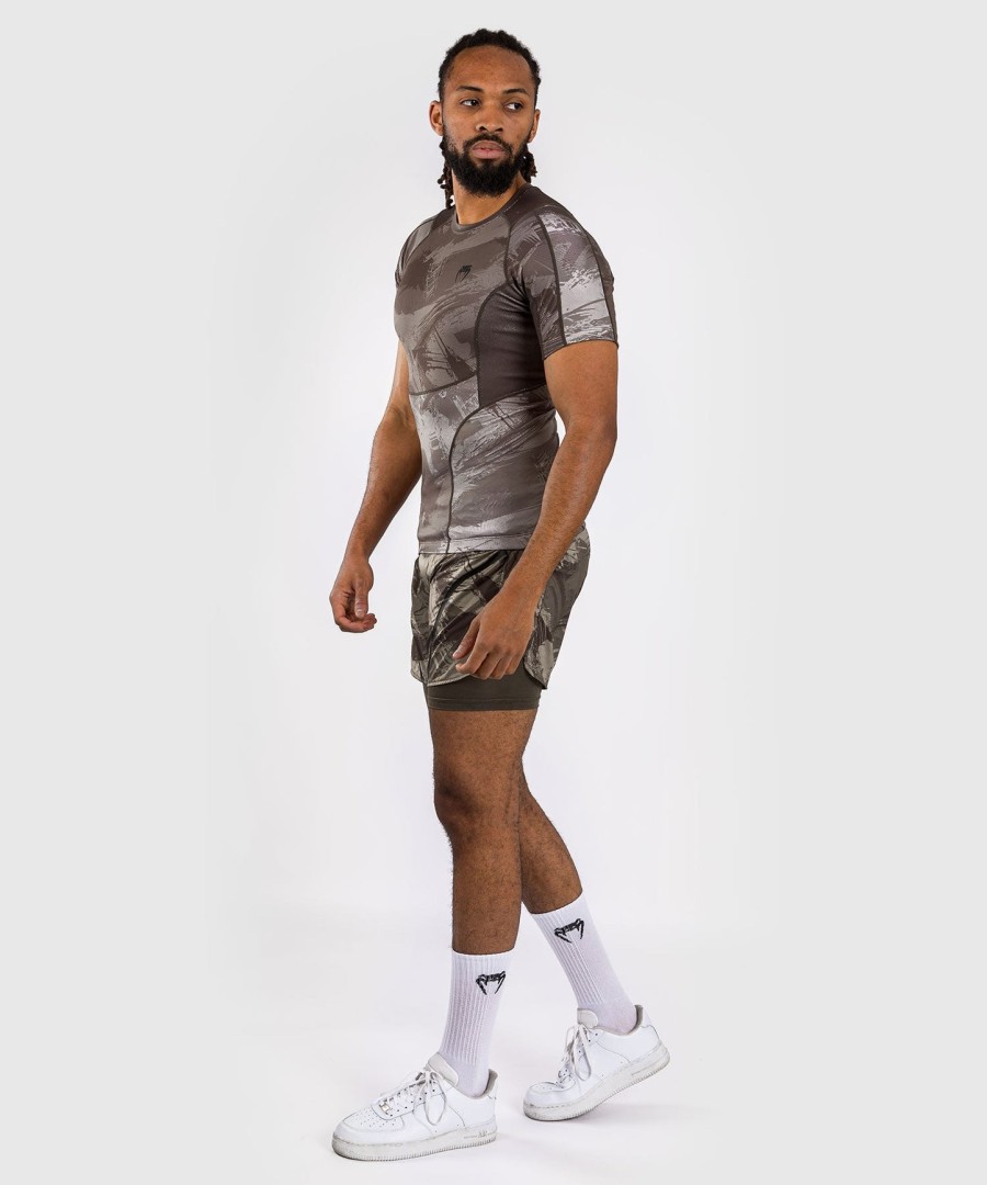 venum electron 3.0 rashguard met korte mouwen - zand
