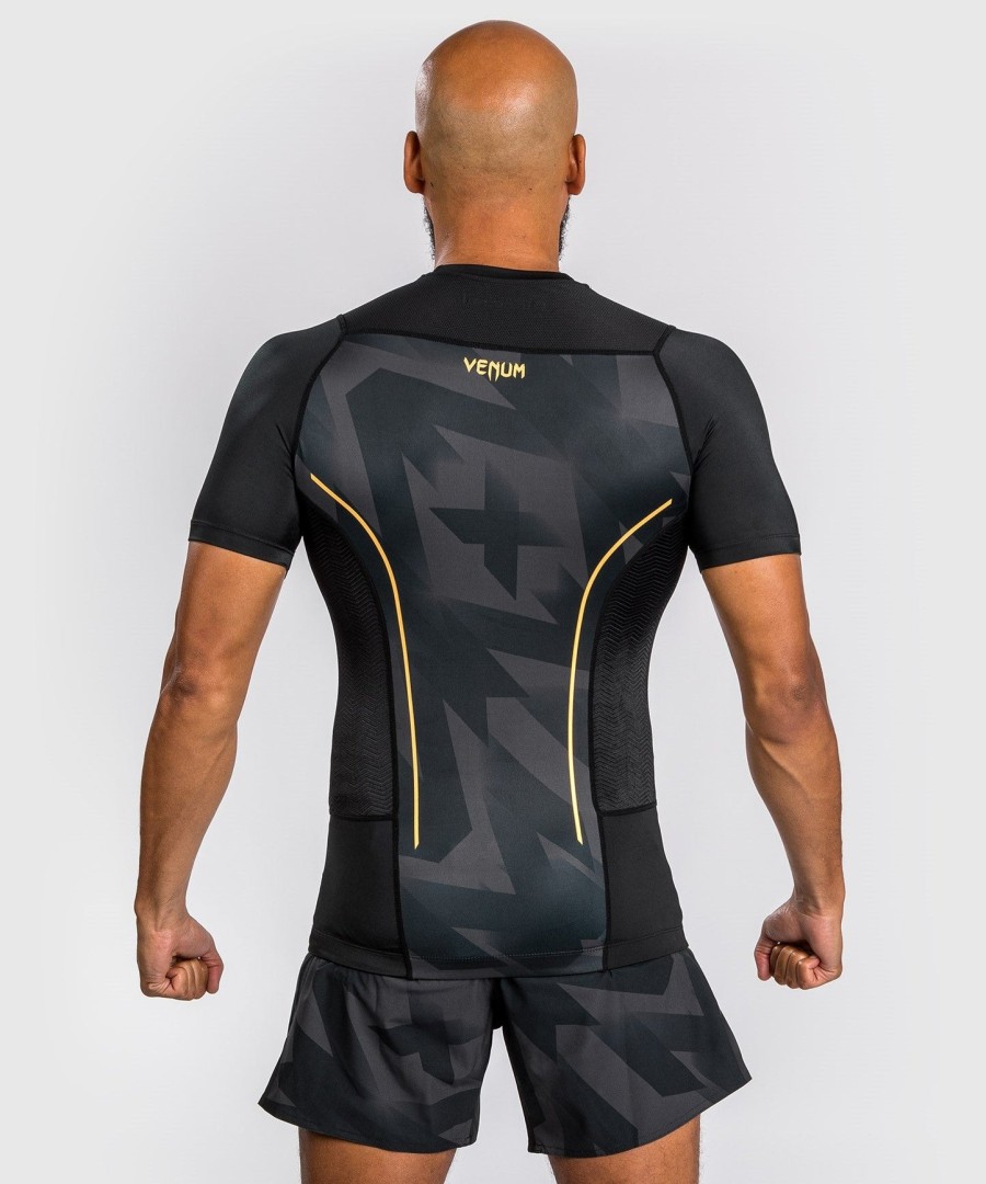 venum razor rashguard met korte mouwen - zwartgoud