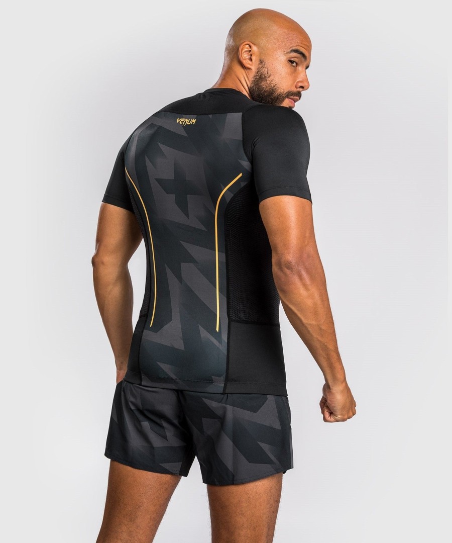 venum razor rashguard met korte mouwen - zwartgoud
