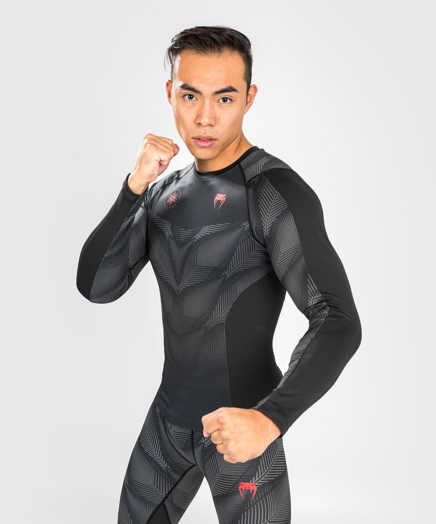 venum phantom rashguard met lange mouwen - zwartrood