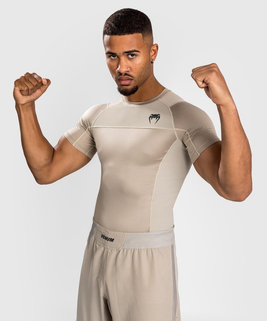 venum g-fit air rashguard met korte mouwen - zand