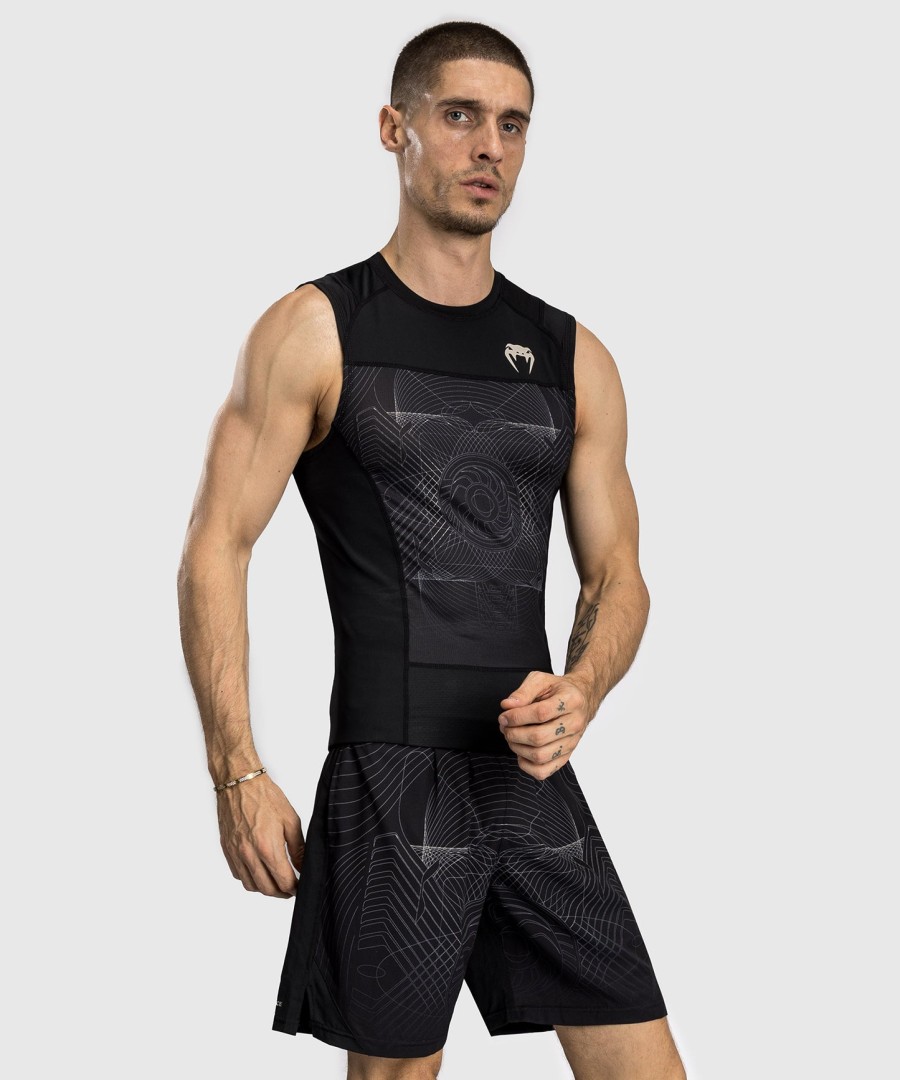 venum g-fit air mouwloos rashguard voor heren - diepzwartwoestijnzand