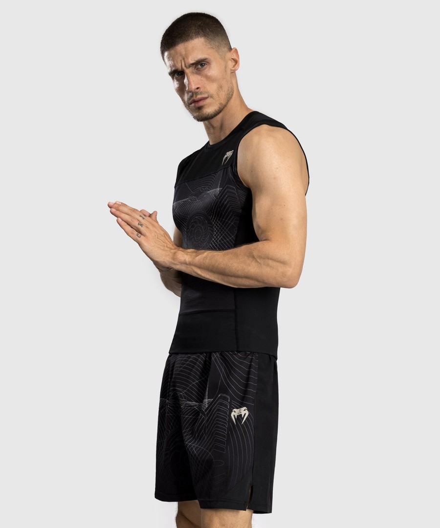 venum g-fit air mouwloos rashguard voor heren - diepzwartwoestijnzand