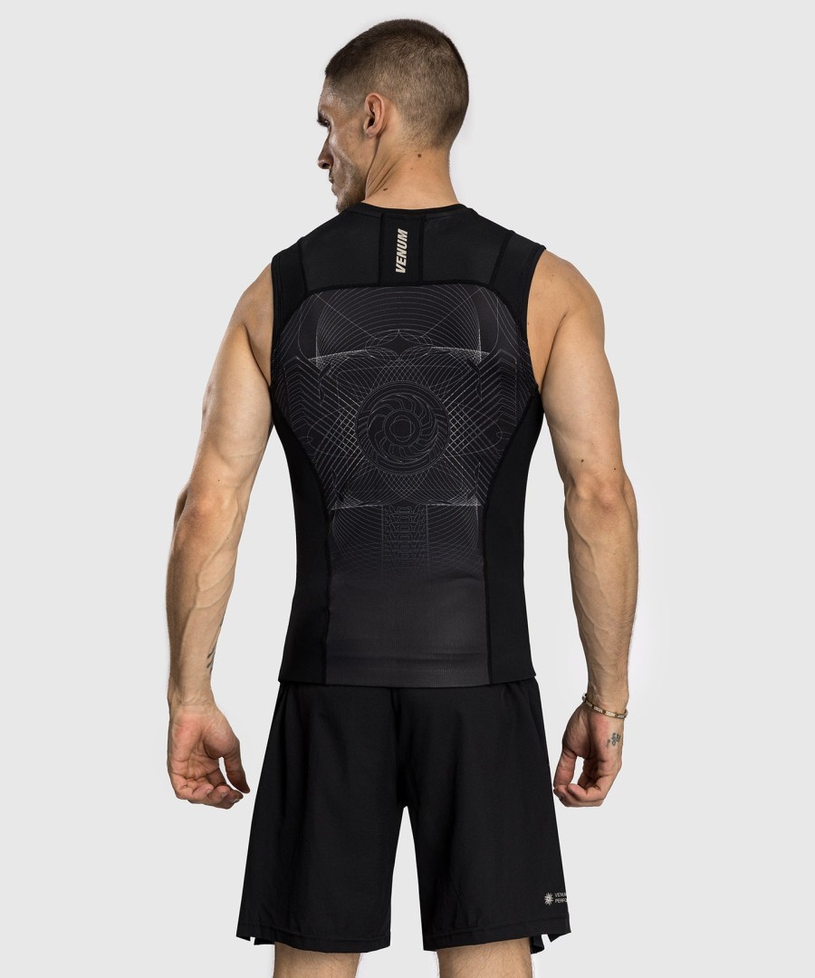 venum g-fit air mouwloos rashguard voor heren - diepzwartwoestijnzand