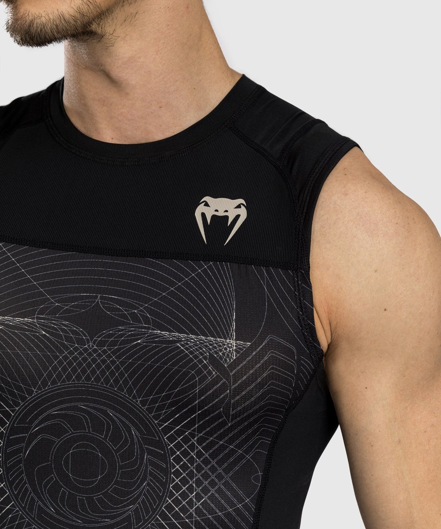 venum g-fit air mouwloos rashguard voor heren - diepzwartwoestijnzand