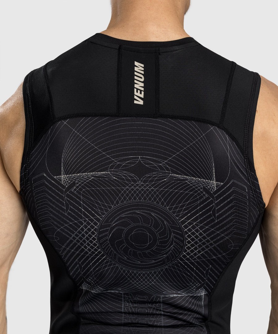 venum g-fit air mouwloos rashguard voor heren - diepzwartwoestijnzand