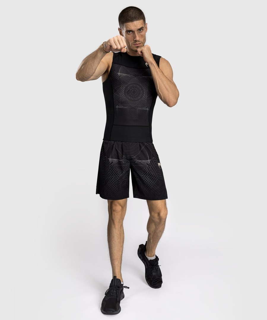 venum g-fit air mouwloos rashguard voor heren - diepzwartwoestijnzand