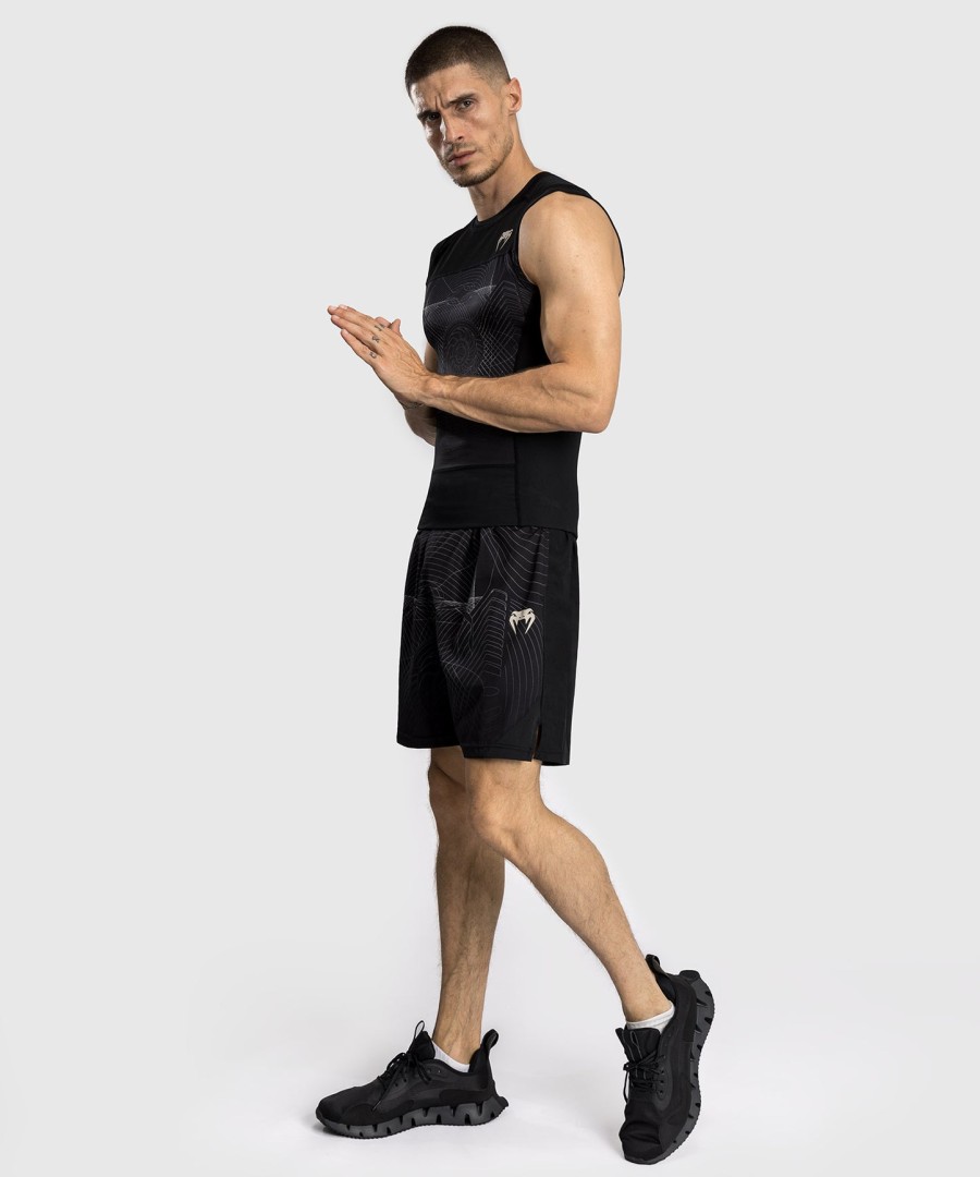 venum g-fit air mouwloos rashguard voor heren - diepzwartwoestijnzand