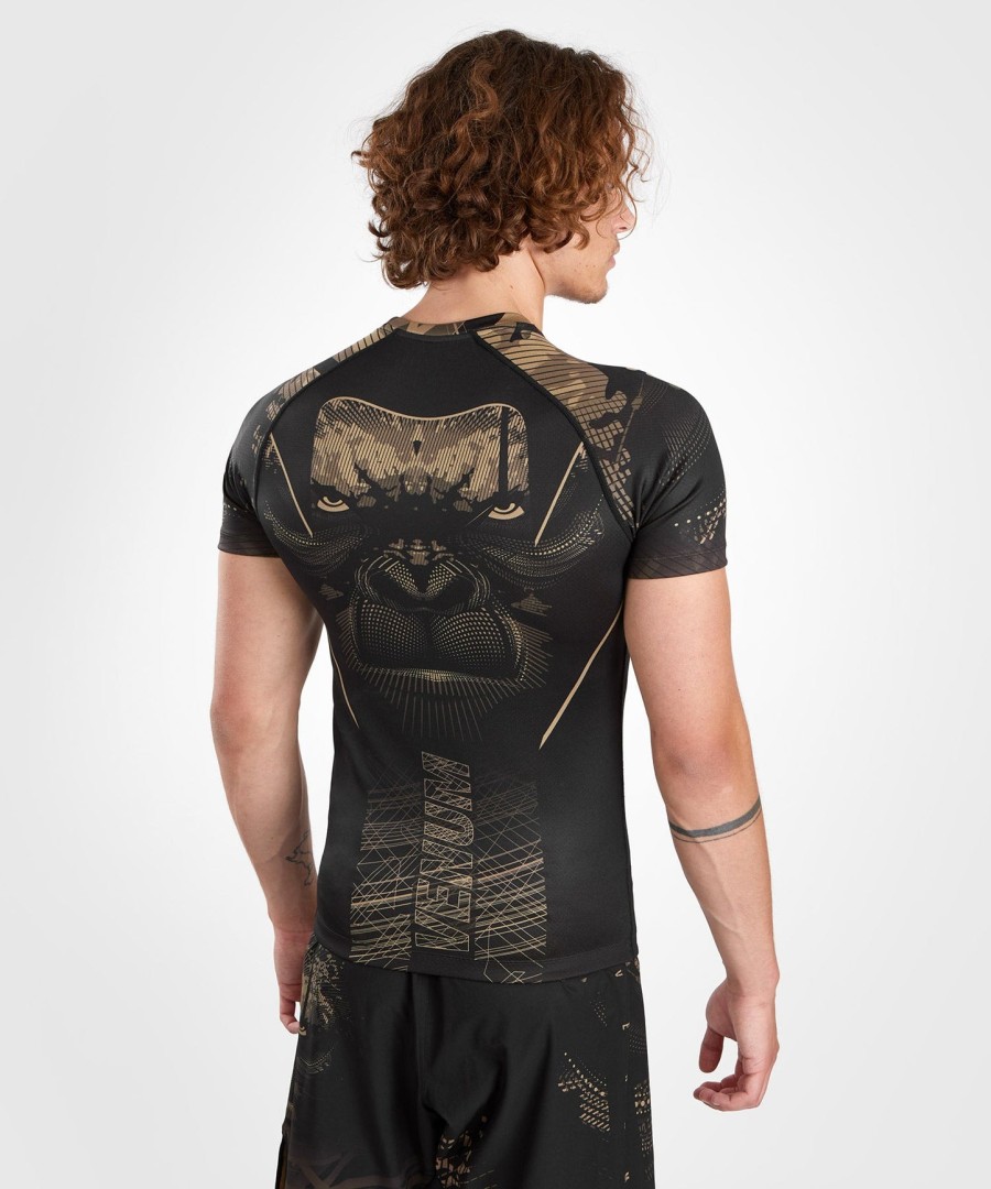venum gorilla jungle rashguard met korte mouwen - zwartzand