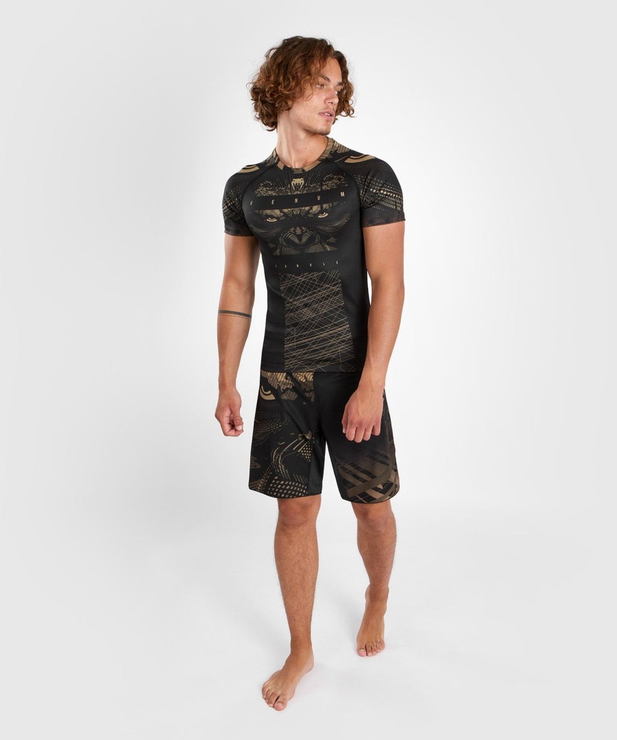 venum gorilla jungle rashguard met korte mouwen - zwartzand