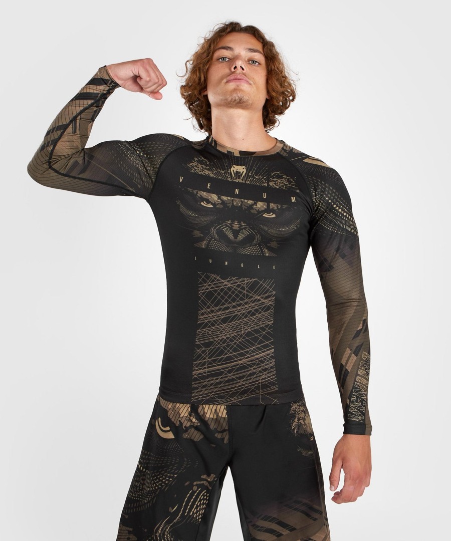venum gorilla jungle rashguard met lange mouwen - zwartzand