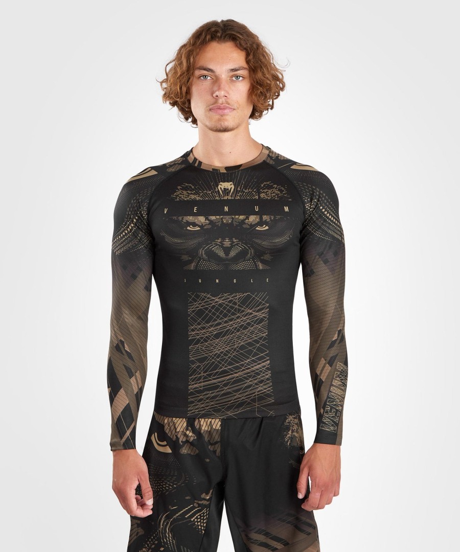 venum gorilla jungle rashguard met lange mouwen - zwartzand