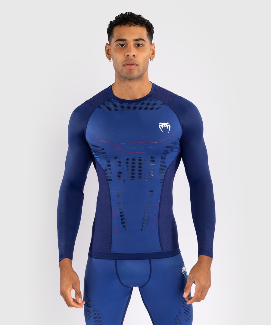 venum technical 3.0 rashguard met lange mouwen - nachtblauw