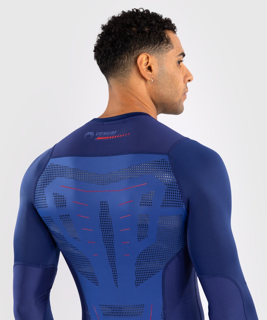 venum technical 3.0 rashguard met lange mouwen - nachtblauw