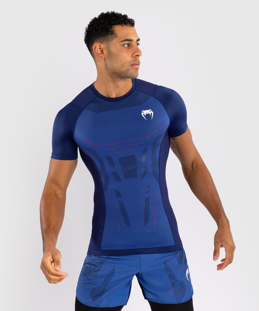venum technical 3.0 rashguard met korte mouwen - nachtblauw