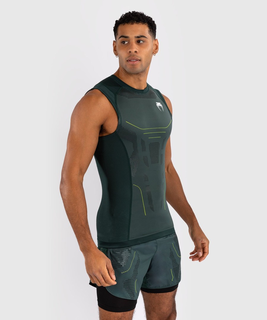 venum technical 3.0 mouwloos rashguard - bosgroen
