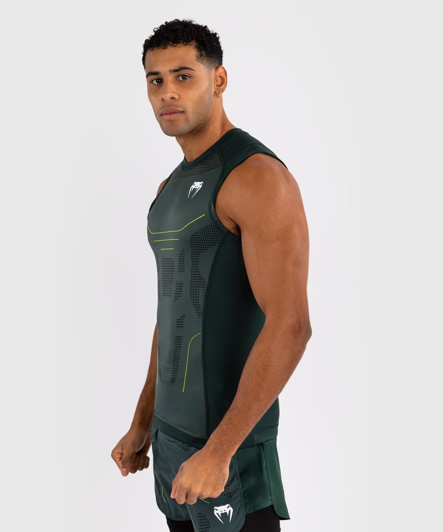 venum technical 3.0 mouwloos rashguard - bosgroen