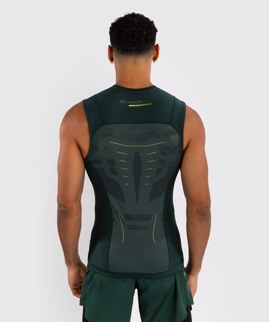 venum technical 3.0 mouwloos rashguard - bosgroen