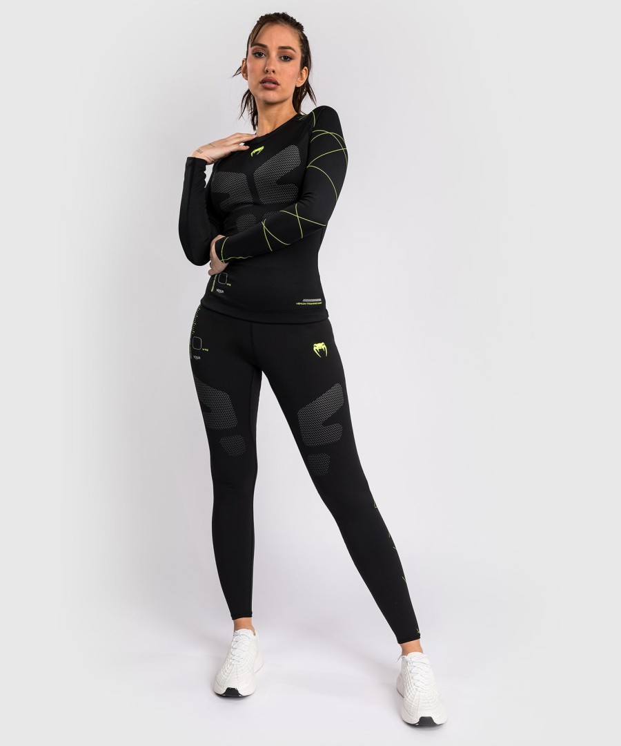 venum training camp 4.0 rashguard met lange mouwen - zwartneongroen