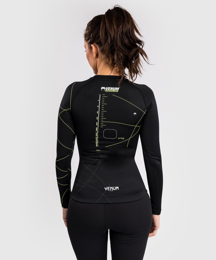 venum training camp 4.0 rashguard met lange mouwen - zwartneongroen