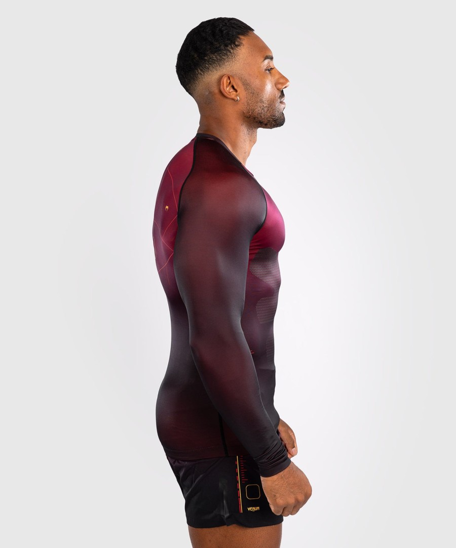 venum tactical xt rashguard met lange mouwen voor heren - zwartbordeauxgoud