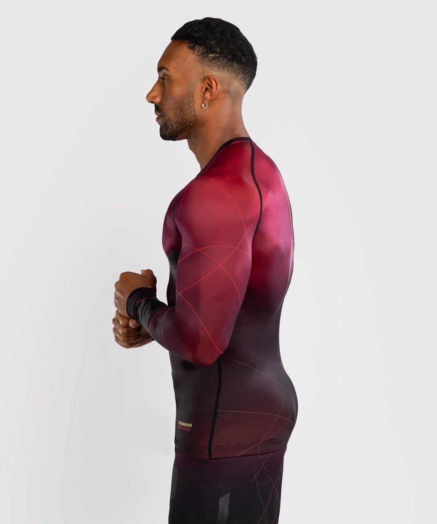 venum tactical xt rashguard met lange mouwen voor heren - zwartbordeauxgoud
