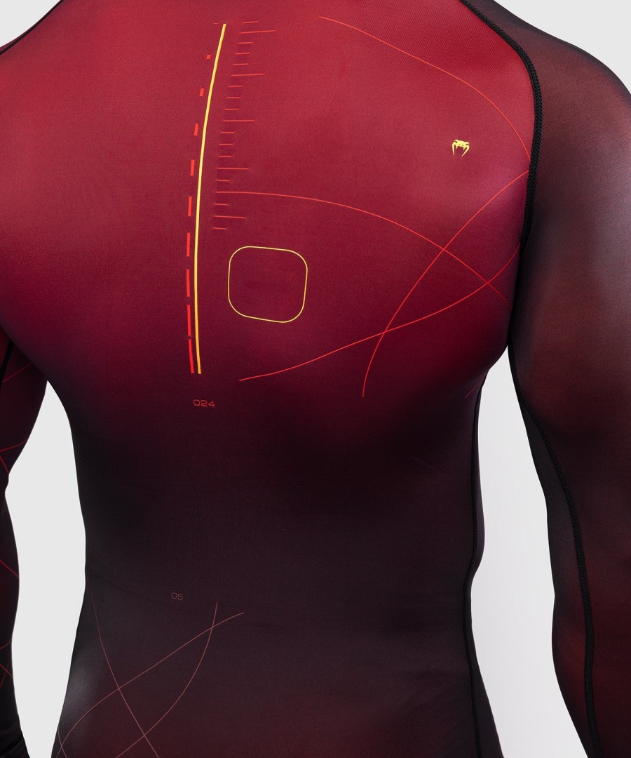 venum tactical xt rashguard met lange mouwen voor heren - zwartbordeauxgoud