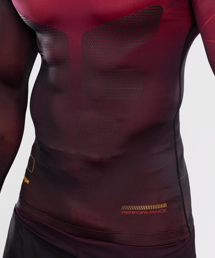 venum tactical xt rashguard met lange mouwen voor heren - zwartbordeauxgoud