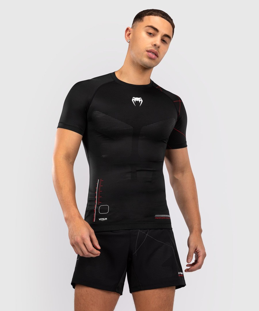 venum tactical xt rashguard met korte mouwen - zwartvuurrood