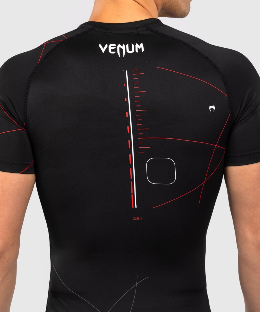 venum tactical xt rashguard met korte mouwen - zwartvuurrood