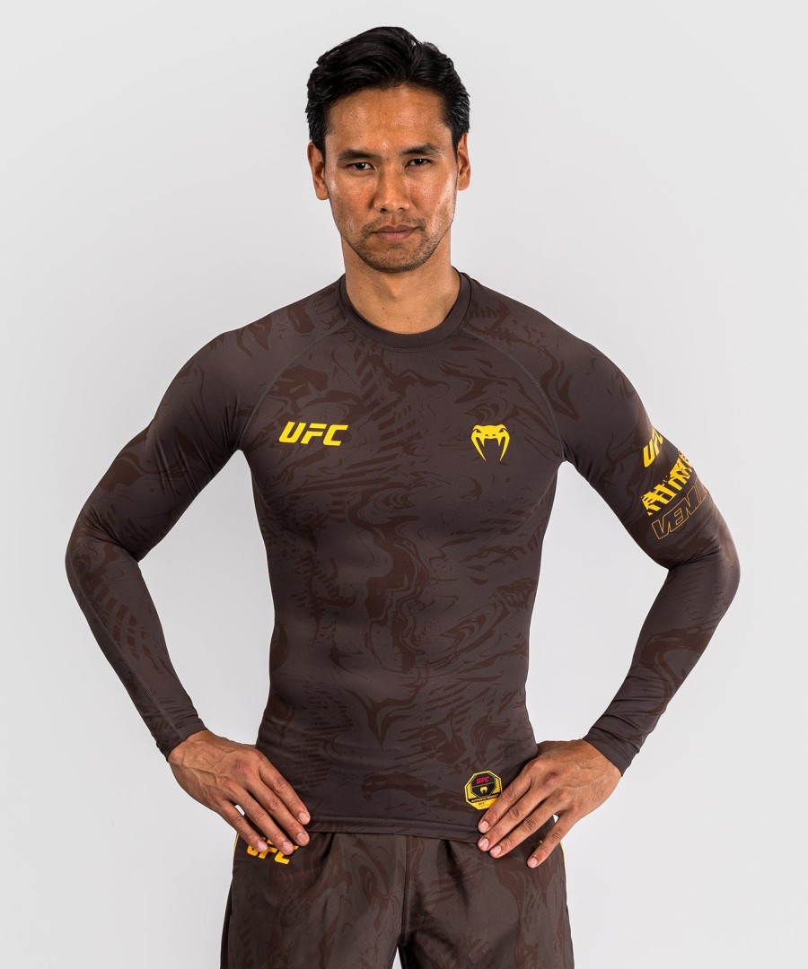 ufc fusion by venum fight week performance rashguard met lange mouwen voor heren - aardbruin