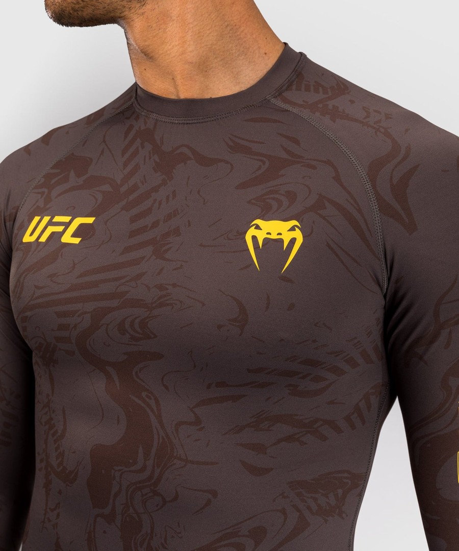 ufc fusion by venum fight week performance rashguard met lange mouwen voor heren - aardbruin