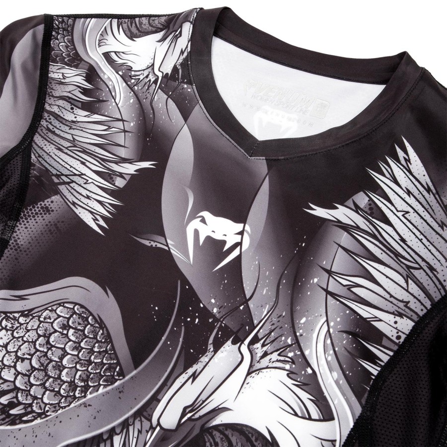 venum phoenix rashguard - lange mouwen - zwartwit - voor dames