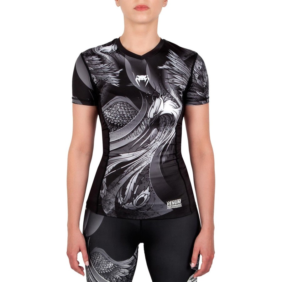 venum phoenix rashguard - korte mouwen - zwartwit - voor dames
