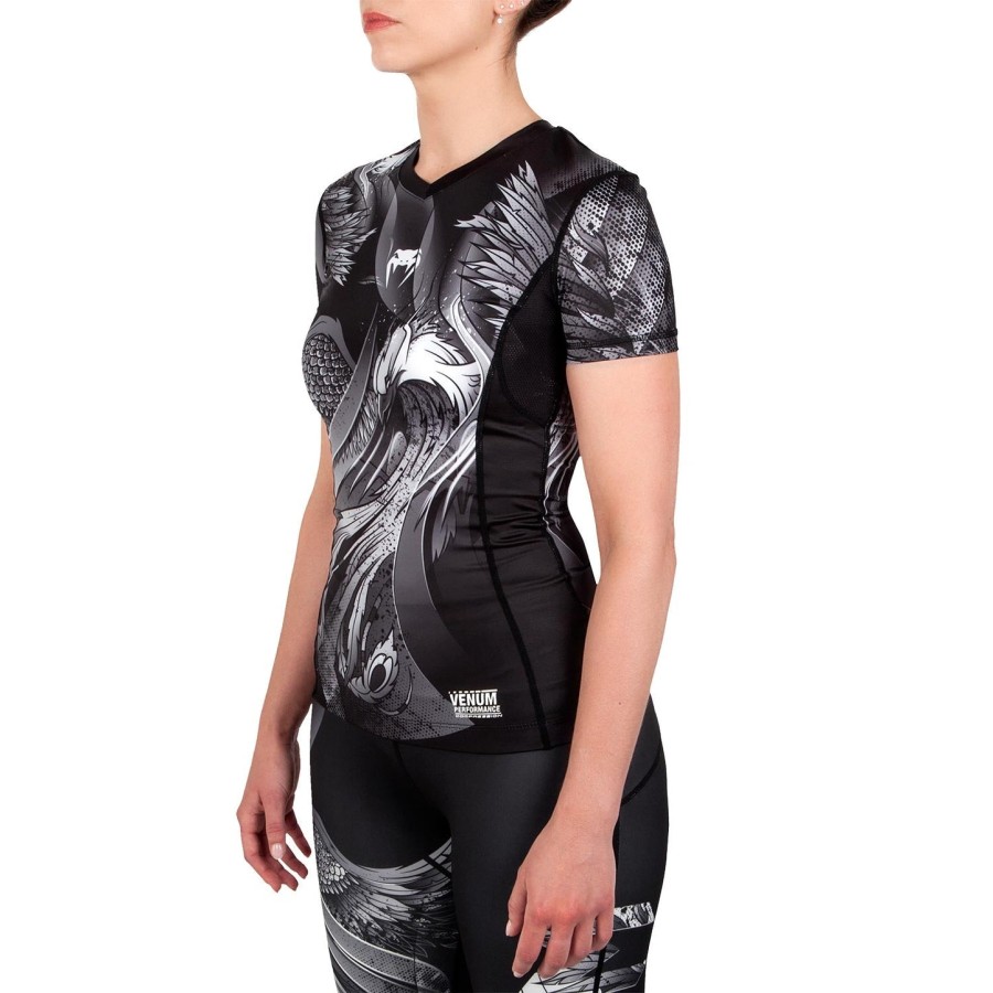 venum phoenix rashguard - korte mouwen - zwartwit - voor dames