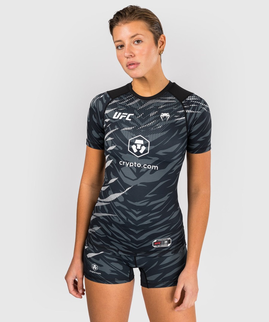 ufc fusion by venum authentic fight night women performance rashguard met korte mouwen - zwart