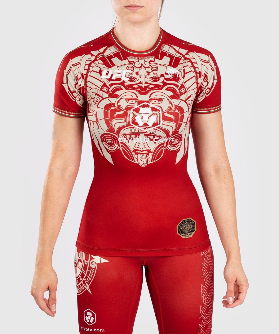 noche ufc by venum authentic fight night women performance rashguard met korte mouwen - rood