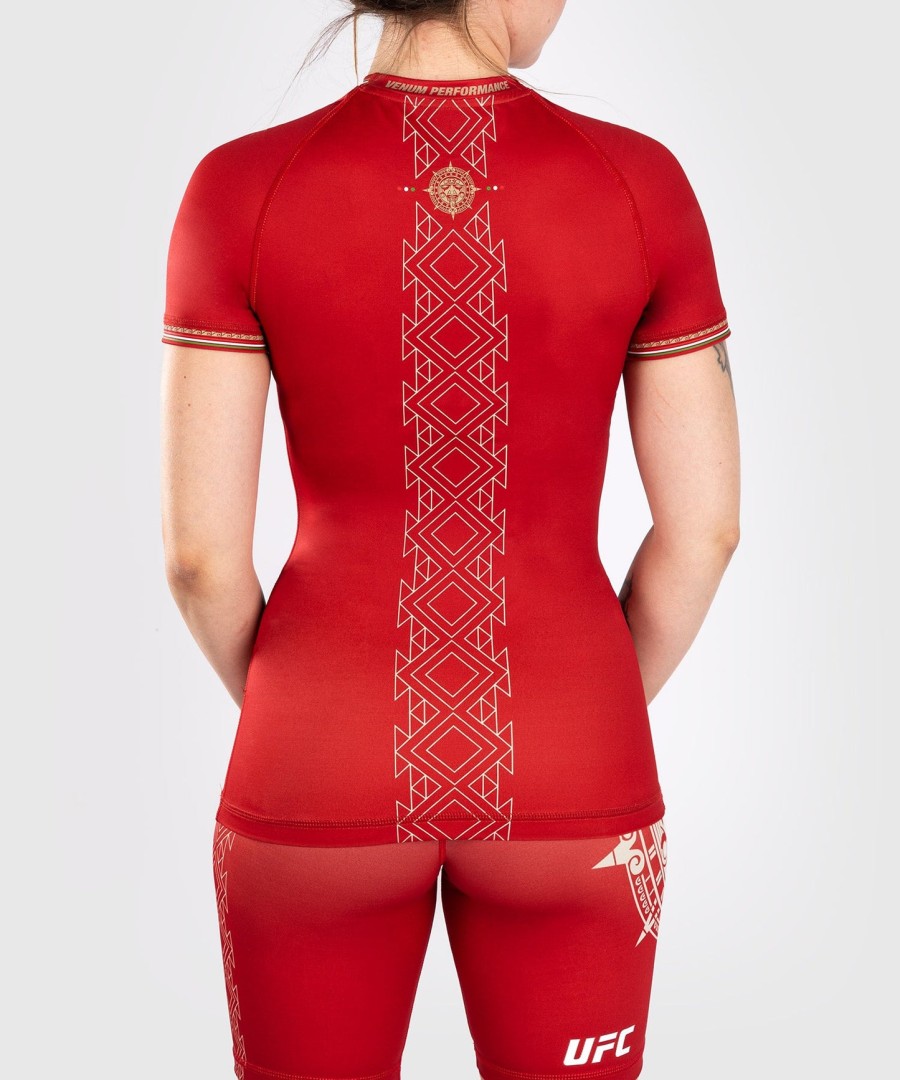 noche ufc by venum authentic fight night women performance rashguard met korte mouwen - rood
